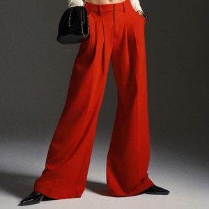 Maeve The Avery Pleated Wide-Leg Trousers, Sz 4